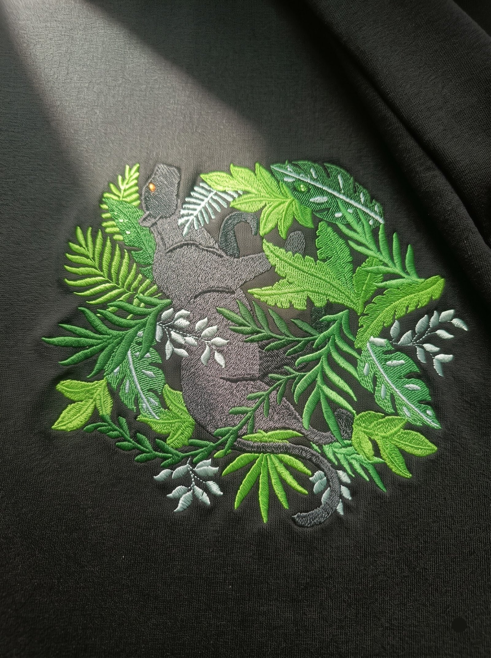 Wild Panther Embroidered Oversized T-Shirt - Image 2