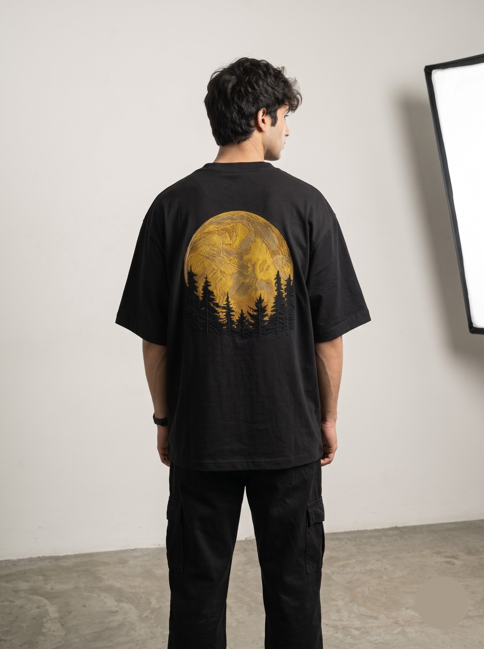 Golden Dawn Embroidered Oversized Tee